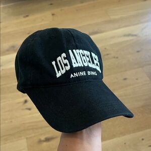 Anine Bing Black Los Angeles hat
